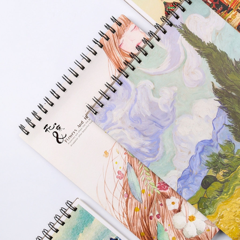 50 Vellen A4 Papier Aquarel Schets Boek Notepad Voor Schilderij Tekening Dagboek Dagboek Notebook Schetsboek Met Spiraal Draad