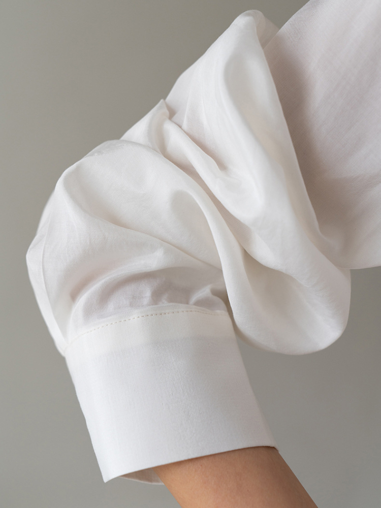 Spring Cotton Long Sleeved White Shirt Women Simple Blouse Office Ladies Lapel Casual Loose Tops Cardigan