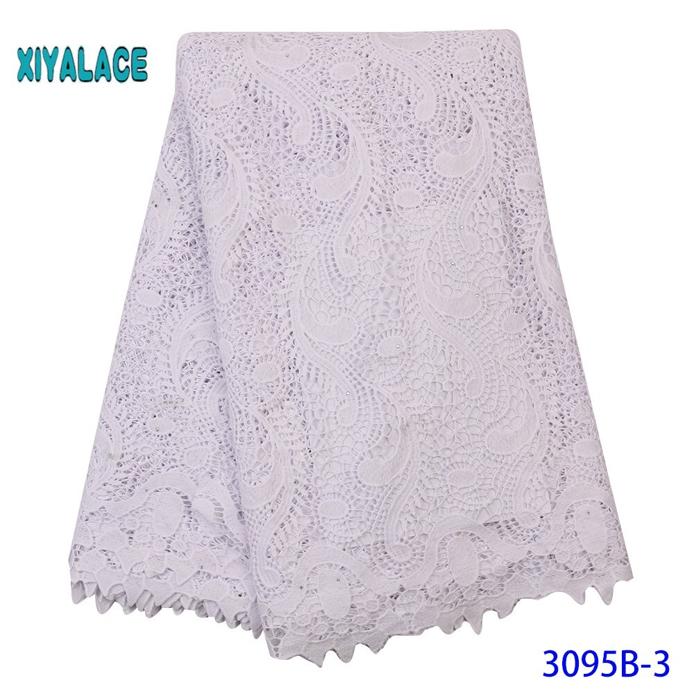 Nigerian African Lace Fabrics 5Yards Guipure Lace Fabric African Cord Lace Fabric For Wedding Dress French Lace