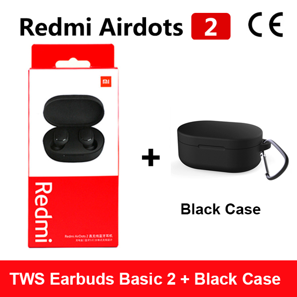 Oryginalny Xiaomi Redmi Airdots 2 TWS słuchawki bezprzewodowe bluetooth 5.0 słuchawki Stereo redukcja szumów Mic sterowanie głosem Air2 SE: Redmi 2  Black