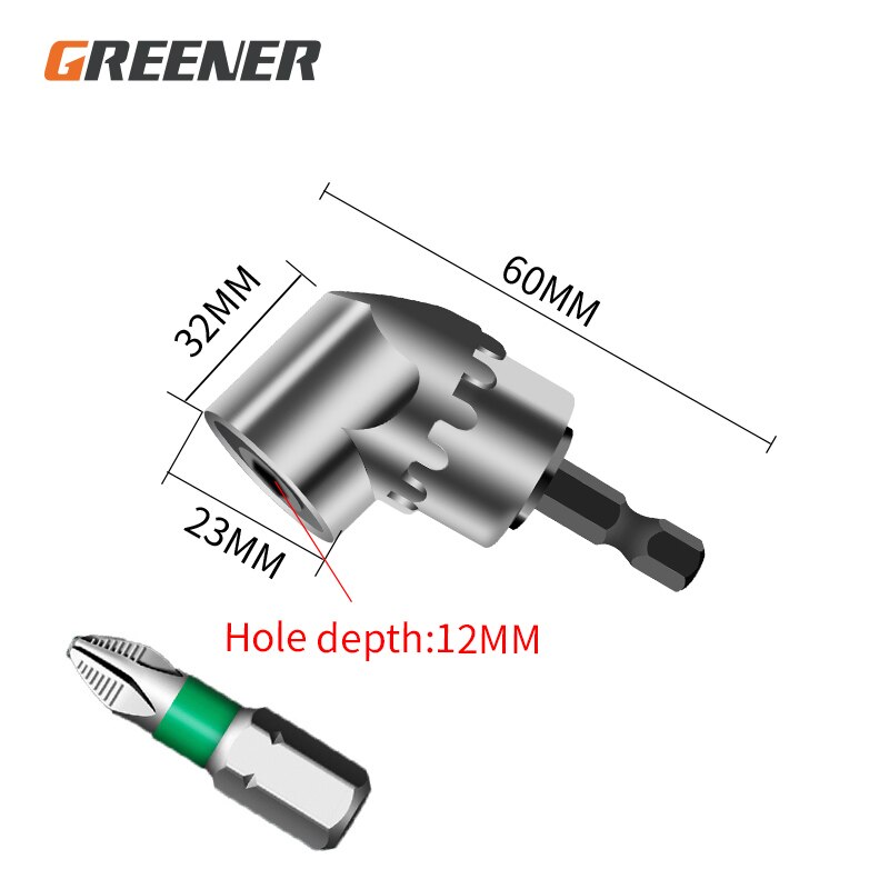 Adjustable 105/90 Degree Right Angle Driver Screwdriver