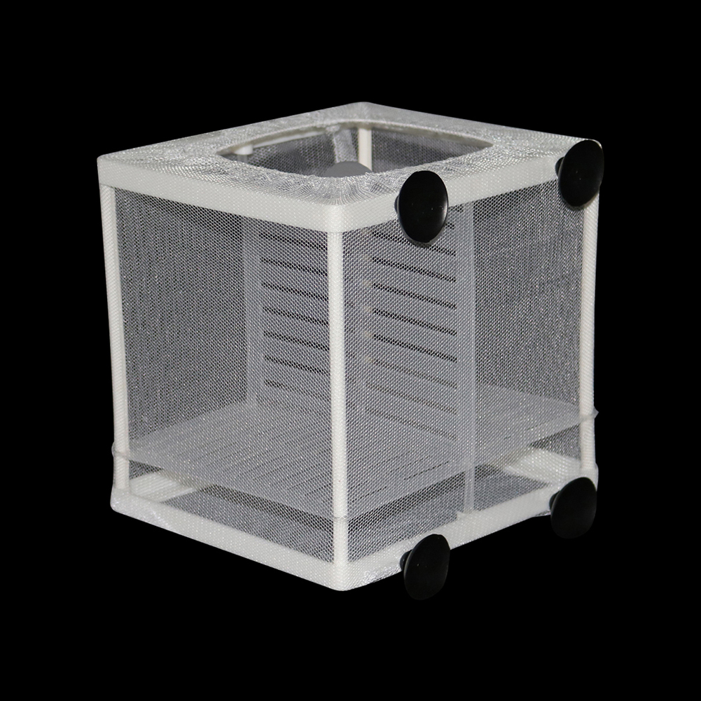 Aquarium Broederij Aquarium Incubator Net Met Zuignap Vis Isolatie Fokken Netto Doos Voor Baby Vissen Clownvis Guppy Wit