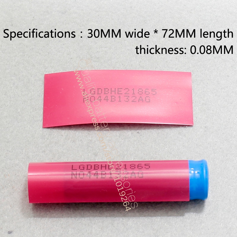 50 stks/partij 18650 batterij krimpfolie lithiumbatterij PVC buitenste verpakking krimpkous mouw batterij membraan
