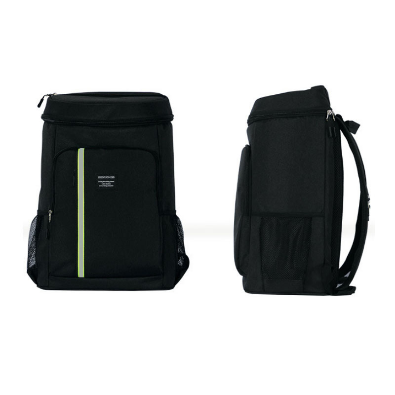 DENUONISS zaino refrigerante per isolamento notturno 30L cinturino riflettente borsa termica per uomo zaino Tourit di grande capacità: black
