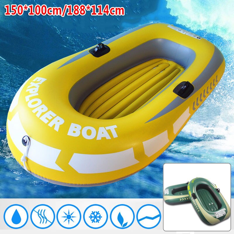1/2 person pvc oppblåsbar robåt kajakk tykkere kano roluftbåt for drifting dykking fiske strand svømmebasseng drift o