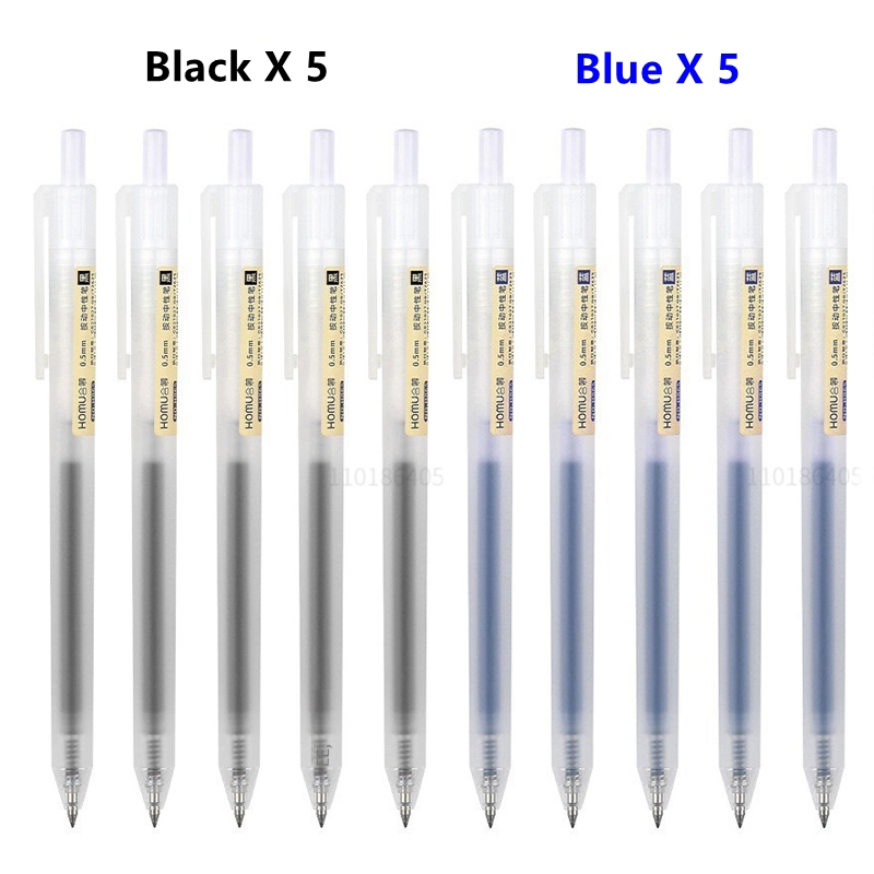 6/10Pcs 0,5mm Einziehbare Gel Stifte Set Schwarz/blau Tinte Kugelschreiber Schreiben Büro Business Unterschrift Schule liefert Schreibwaren: Licht Grau