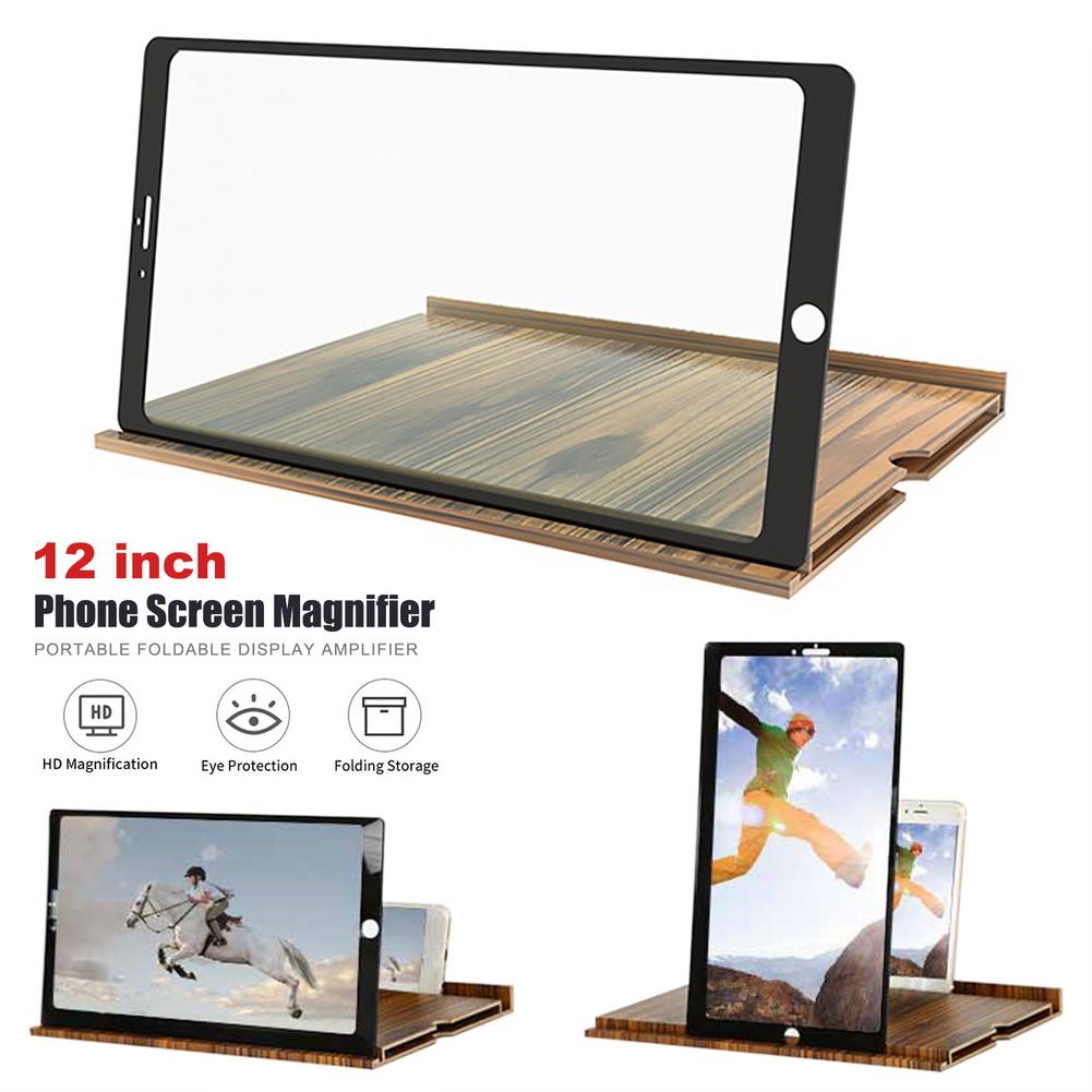 9D Blu-ray HD Mobile Phone Screen Amplifier 3D Video Phone Magnifying Glass Stand Bracket Cell Phone Foldable Desktop Holder