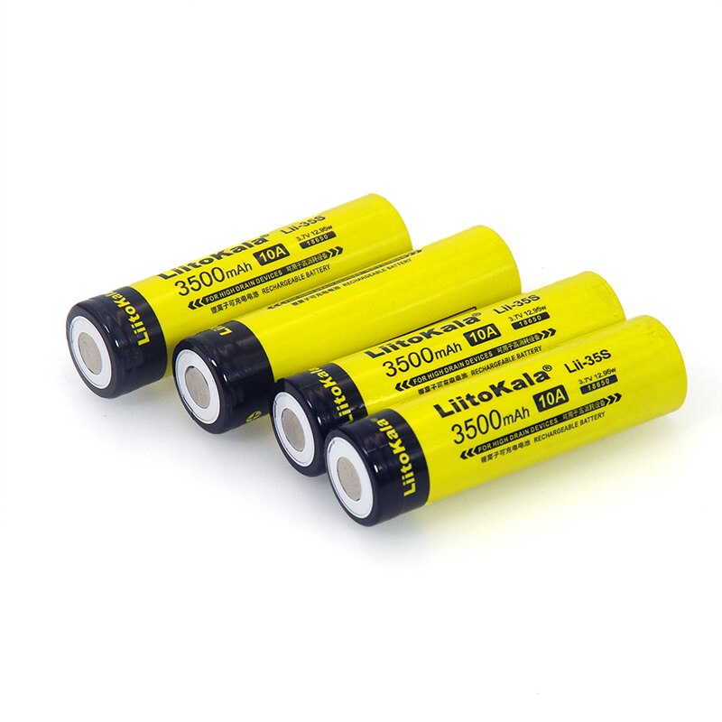 LiitoKala 18650 Battery Lii-35S 3.7V Li-ion 3500mAh 10A discharge Power battery For high drain devices