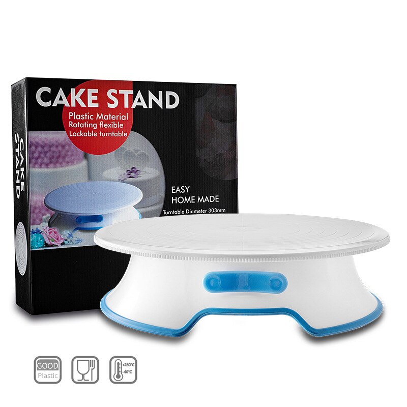31cm Big Cupcake Rotating Plate Cake Stand Craft Turntable Set Platform Revolving Cake Baking Decorating Tools For Cake shop