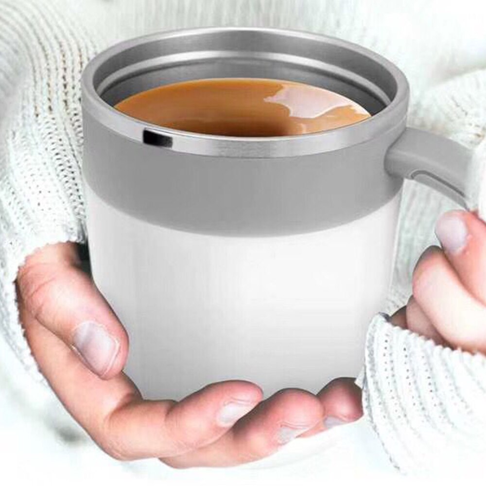 Vacuum Anti-scalding Coffee Cup Insulation Thermos Cup Automatic Stirring Magnetic Mug Stainless Steel Coffee Mixing Cup