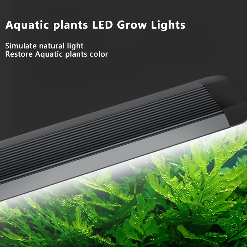 Plant Grow Aquarium Light Reef Fish Tank Lights For Aquarium 9-56CM Underwater Waterproof Aquatic Plants Lamp White Blue Color