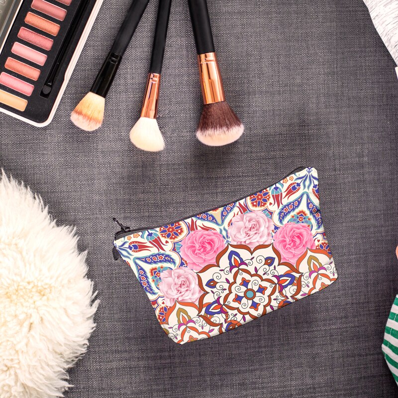 Jomtokoy Women Mandala Printing Makeup Bags Cosmetics Pouchs For Travel Ladies Pouch Women Cosmetic Bag