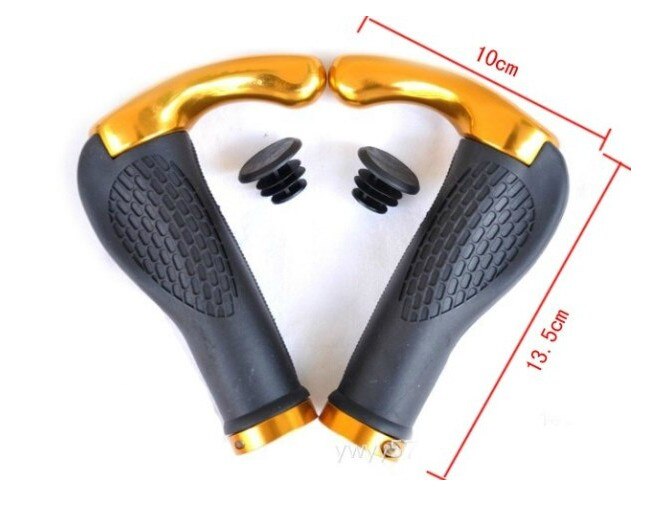 Empuñaduras para manillar de bicicleta de carretera, mango ergonómico de caucho y aluminio, accesorios de pieza en negro/blanco para bicicleta, de bocina de toro