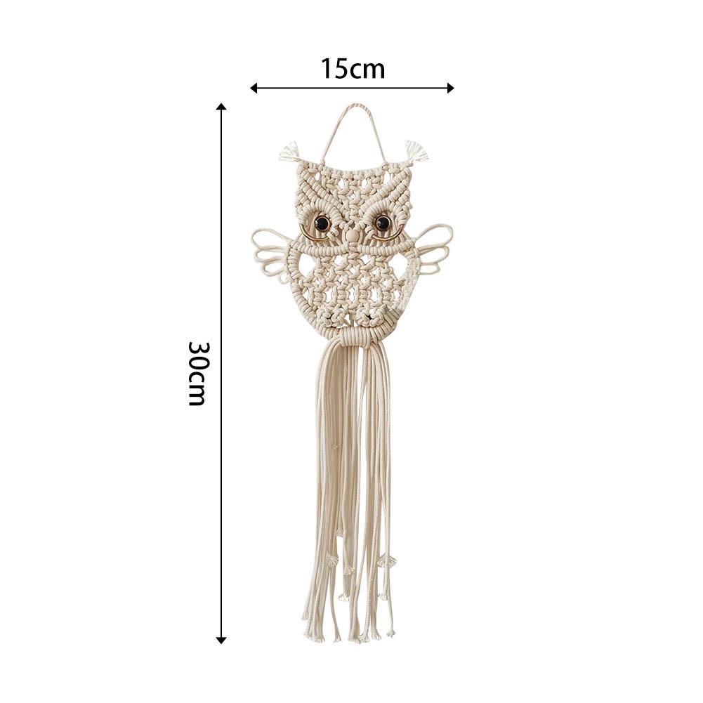 Hiboux macramé tissé tenture murale Dreamcatchers bohème tapisserie mur Art décor pour appartement dortoir décoration