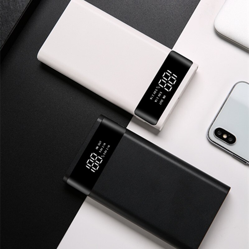 Dual USB Micro USB Type C Power Bank Case 5V DIY 6*18650 Battery Holder Charge Storage Box Without Battery Quick Charge Box