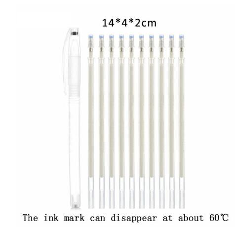 1Set Fabric Markers Pencil Fade Out for Drawing Lines Disappearing Marker Pens PP Multi Purpose DIY Craft Sewing Accessories: beige HT vanish