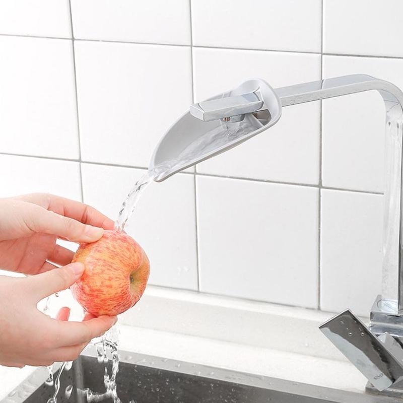 Kitchen Bathroom Accessories Silicone Faucet Extender Faucet Sink Device Hand-washing Extension Guide Children's Kids R2N6