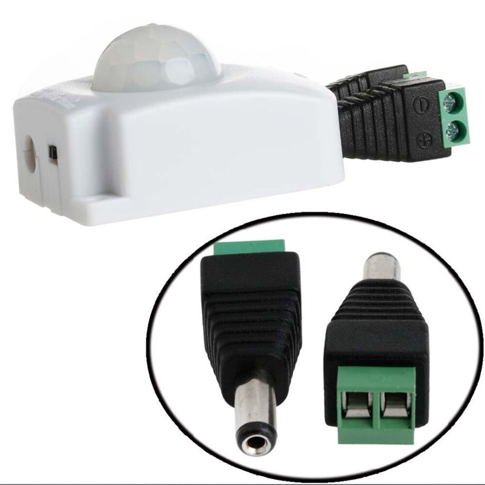 2PCS PIR body sensor detector 5V 24V body induction switch Infrared inductor LED light switch