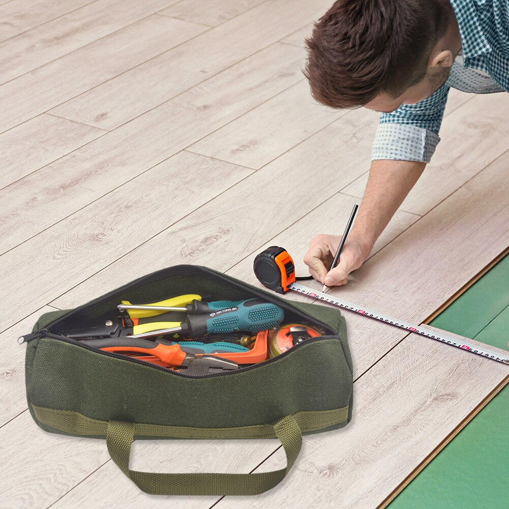 Multi-purpose Canvas Tool Pouch Screwdriver Pliers Repair Hand Tools Organizer Case Portable Instrument Tote Bag #38
