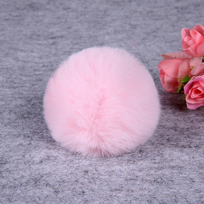 8Cm Diy Winter Zachte Pluizige Rex Konijnenbont Pom Pom Kunstmatige Harige Bal Voor Tassen Mutsen Cap Pompom Accessoires: 12
