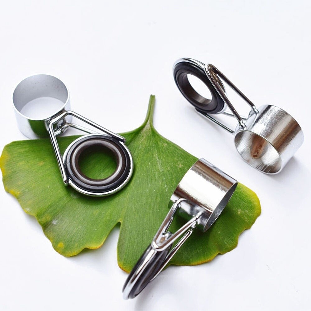 -7Pcs Fishing Rod Guides Tip 7 Sizes Telescopic Tip Repair Kit Line Rings Eyes Set