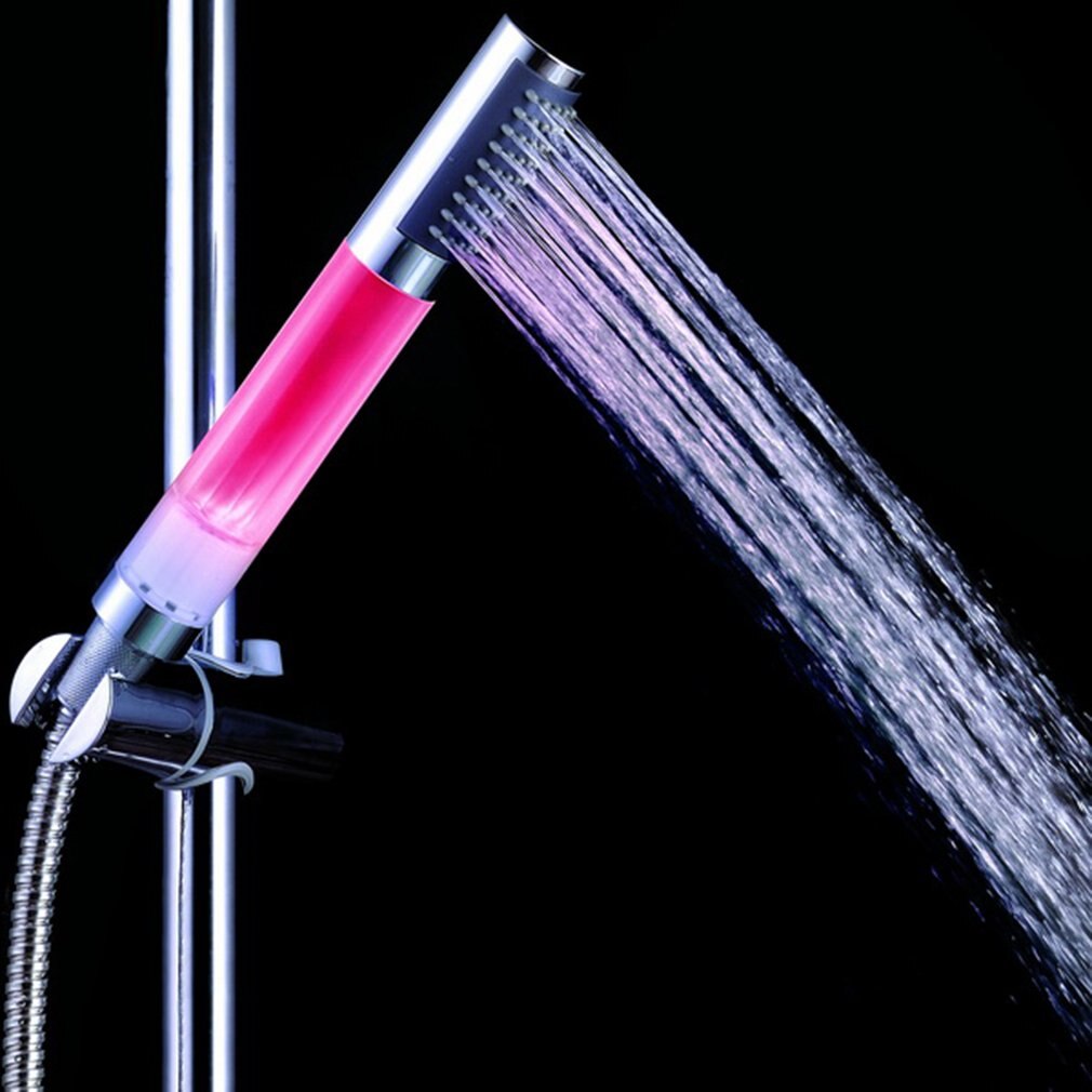 7 Color Changing LED Romantic Shower Head Temperature Control Bathroom High Pressure Water Saving Hand Shower head 1Pc Handheld