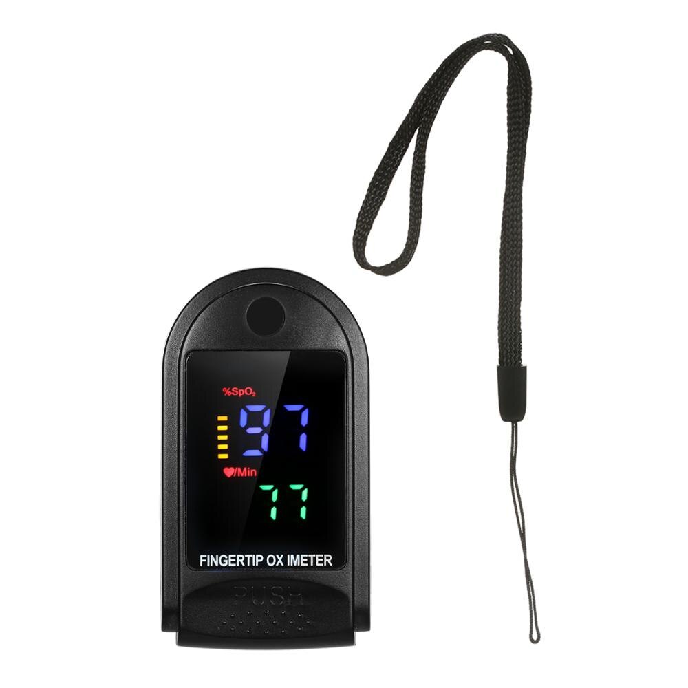 Digitale vingertop pulsoximeter met oled-display, bloedzuurstofsensor, mini- spo2- monitor en polsslagmeter.: Type 2- zwart
