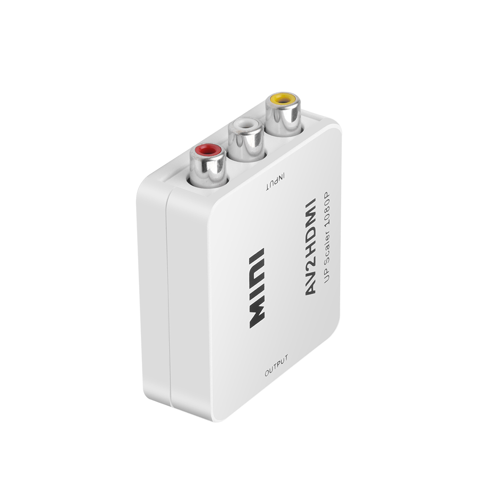 Av rca cvbs till hdmi-kompatibel 1080p- videokonverterare mini  av2 hdmi-adapter konverteringsbox för hdtv-projektor set-top-box
