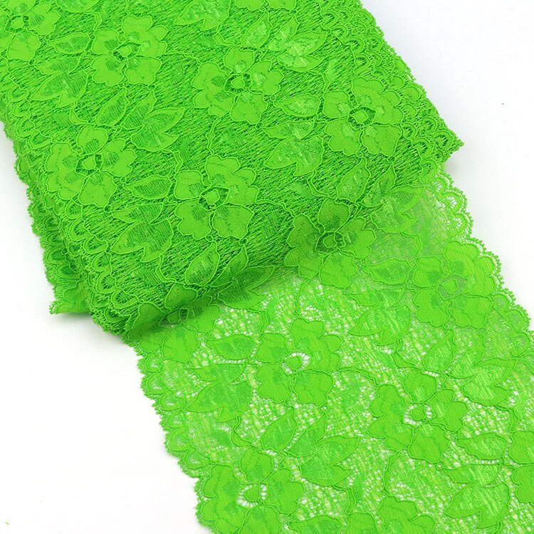 Ruban de dentelle souple à motif Floral de 16cm, fournitures d'artisanat en dentelle, robe pour vêtements dessus soutien-gorge décoration blanche, guipure dentelle: green