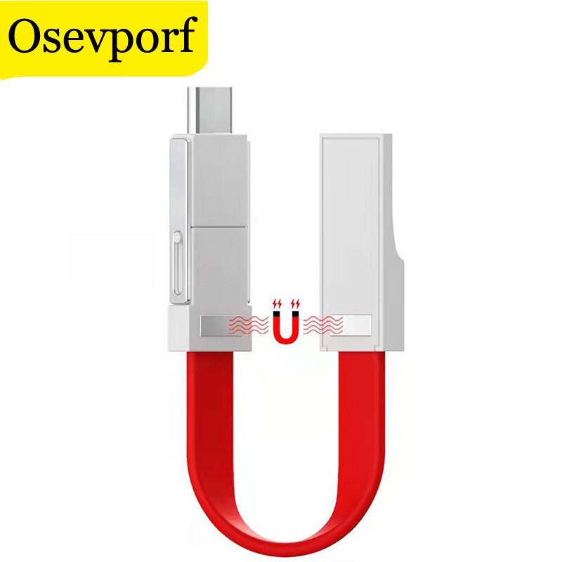 Pd Universal Data Sync Kabel 4 In 1 Otg Type-C Android Micro Voor Iphone 13 12 Huawei P50 xiaomi Sleutelhanger Opladen Magnetische Koord