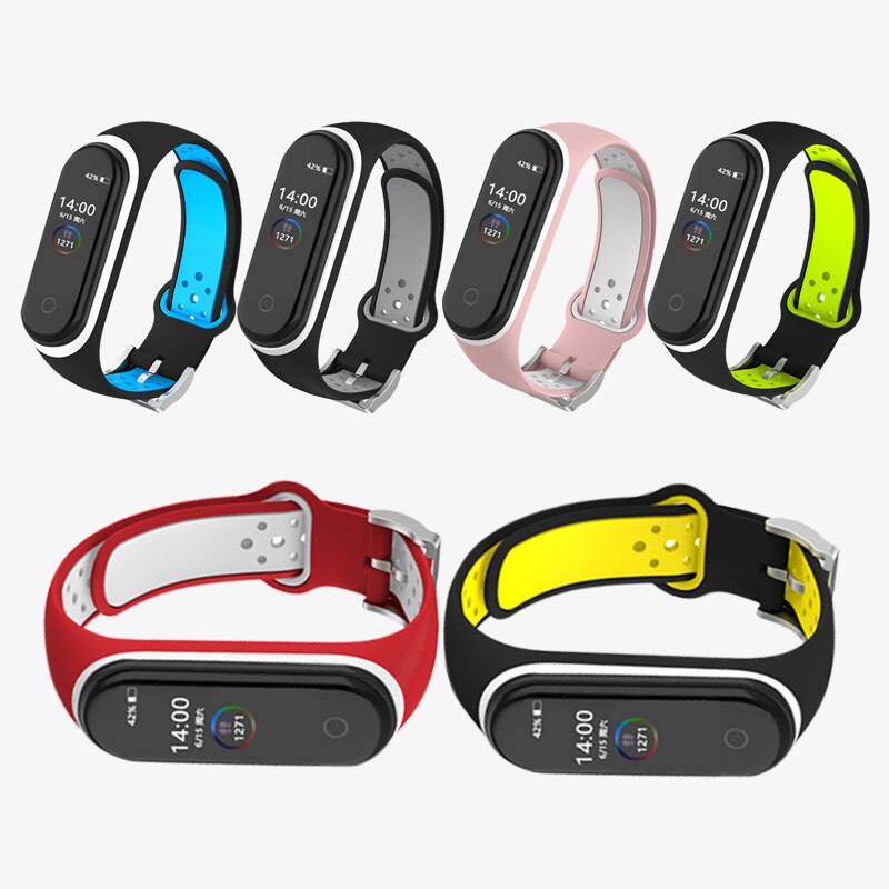 Pulsera para Xiaomi Mi banda 5 4 3 Correa deportiva de reloj de la correa de muñeca de silicona reemplazo correa para Xiaomi Miband gota 5 Band4 3 NFC