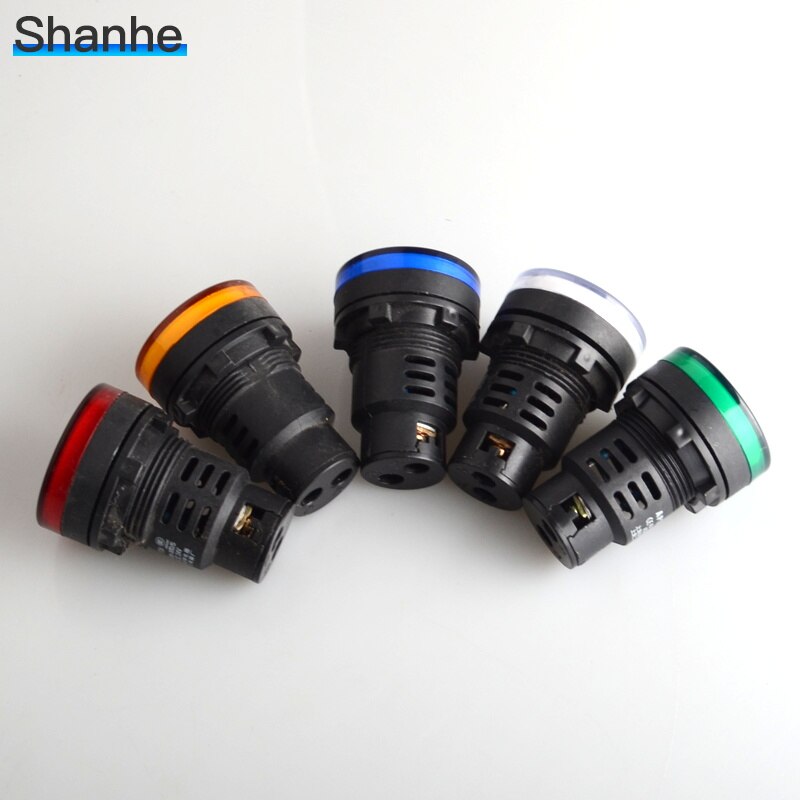 30mm led indicador luz de señal de la lámpara azul, verde, rojo, blanco, lámpara de piloto amarillo 5v 12v 24v 110v 220v