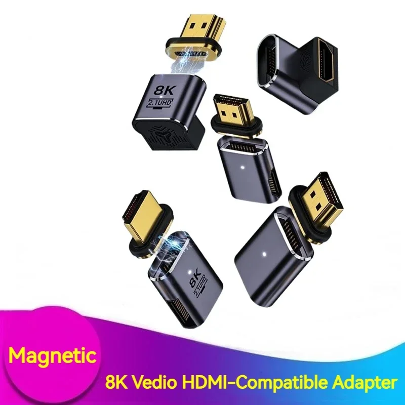 Adaptador magnético compatible con HDMI, 8K, 60HZ, extensor multivisor Vedio, componente divisor para Notebook, Macbook Pro Phone