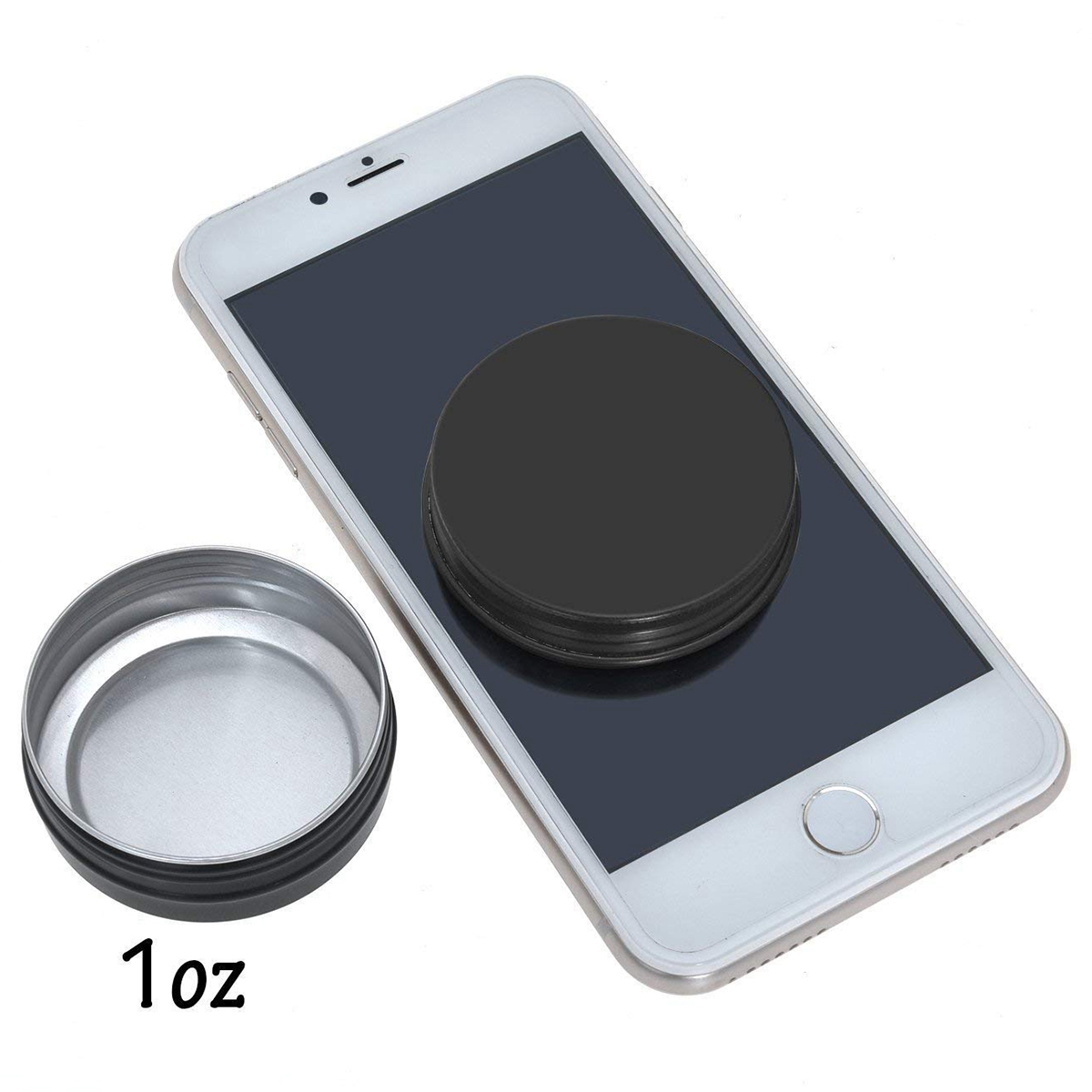 CHFL Aluminum Tin Cans - 40 Pack 1Oz / 30G Round Metal Tin Container Screw Top Cans Cosmetic Sample Containers Candle Travel T