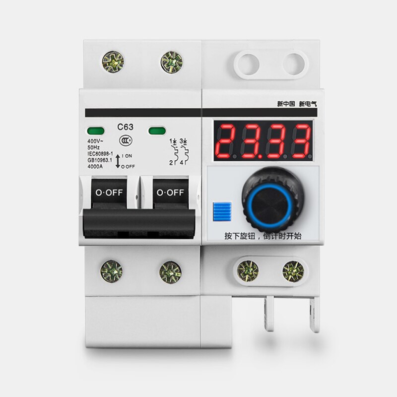 Mechanical timer switch countdown circuit breaker 63A 12000W time