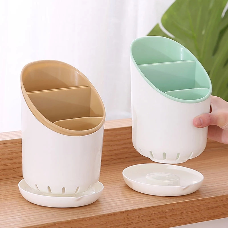 Bestek Opslag Houder Bestek Afdruiprek Container Droogrek Antislip Servies Mes Lepel Vork Opbergdoos Keuken Organizer