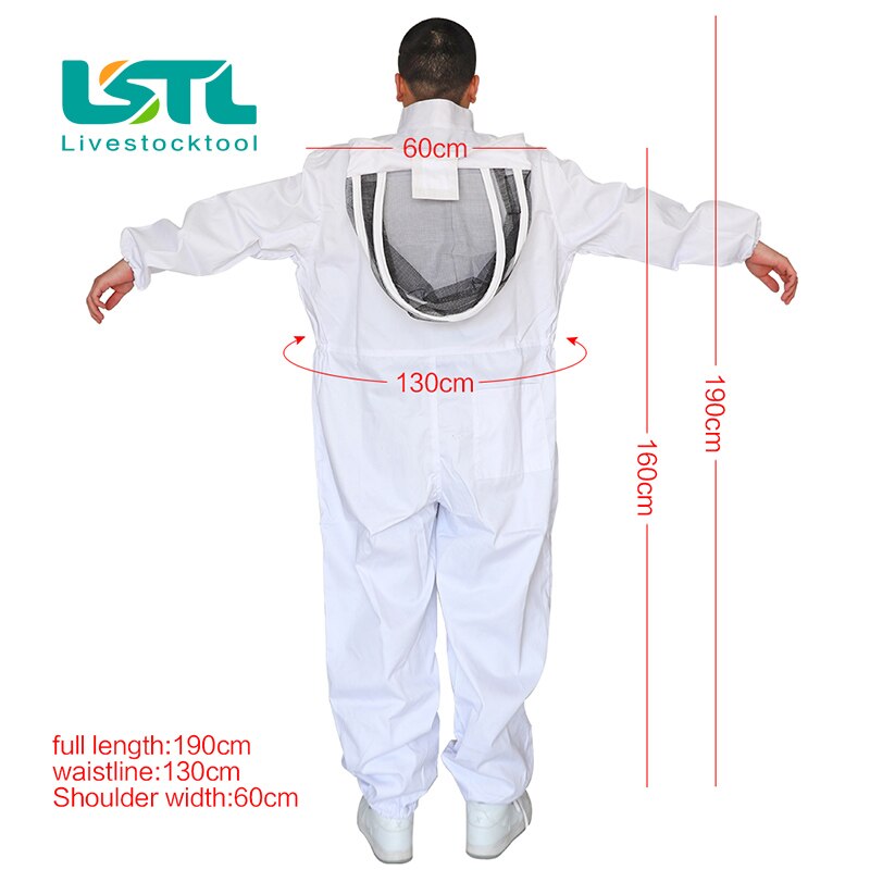 Cotton Full Body Beekeeping Clothing Veil Hood Hat Clothes Jacket Protective Beekeeping Suit Beekeepers Bee Suit Equipment