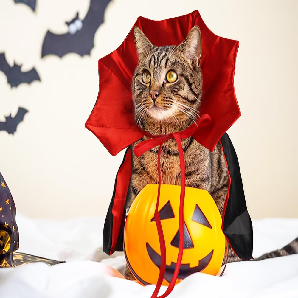 Halloween Huisdier Cosplay Vampier Kostuums Voor Kleine Katten Honden Cape Kitten Puppy Jurk Kawaii Kleding Foto Rekwisieten Cadeau