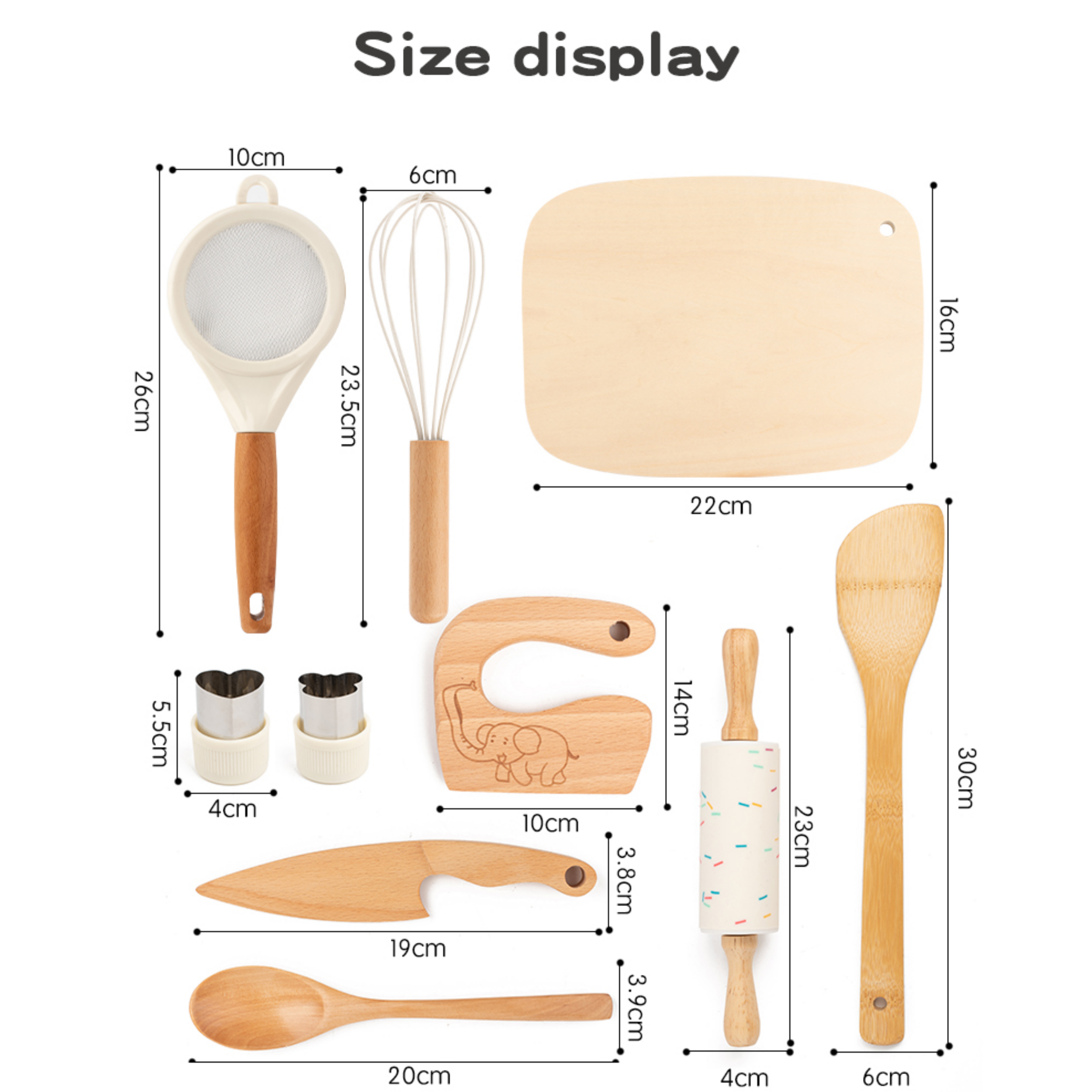 Cuchillo seguro de madera para niños y juego para hornear para cocinar Real, juguete de cocina para niños, herramientas educativas Montessori, para niños y niñas