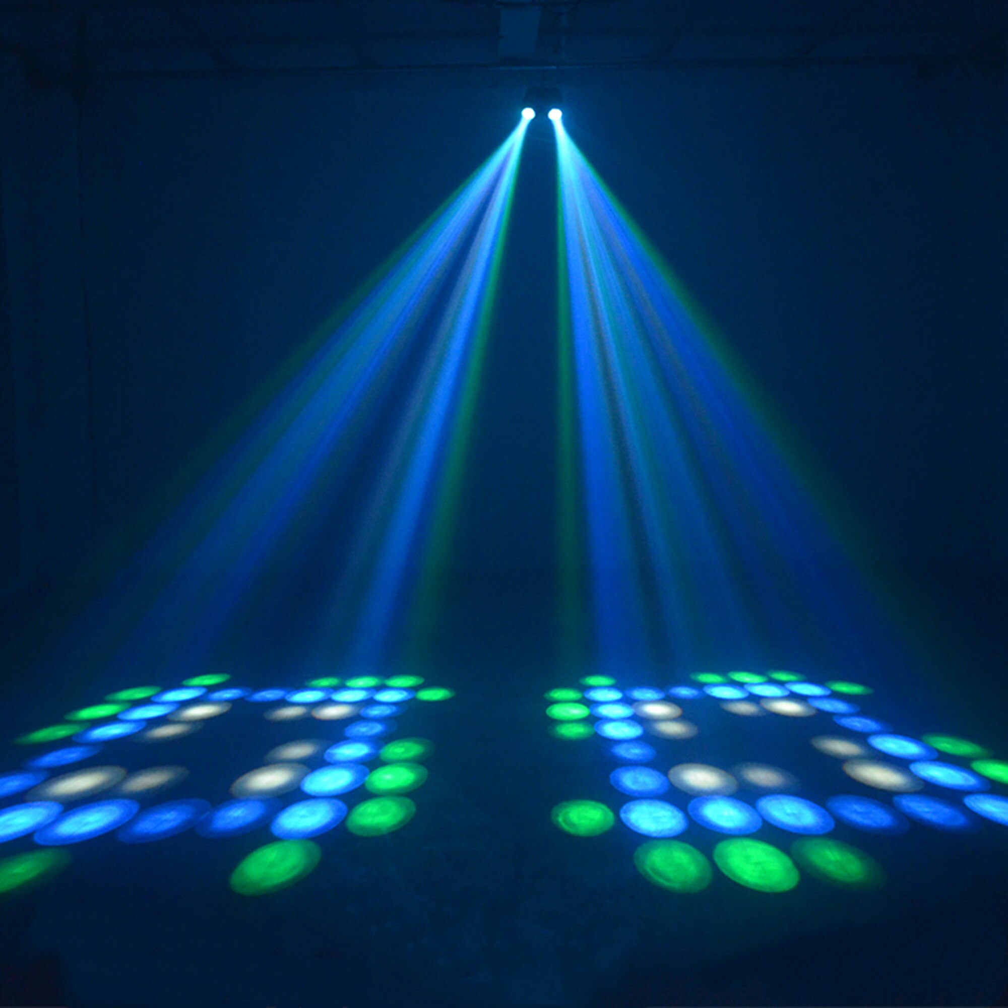 20w 64/128 stk rgbw led mønster scene lys dobbelt hoved luftskib lampe projektor dj disco fest lys cool effekter scene belysning