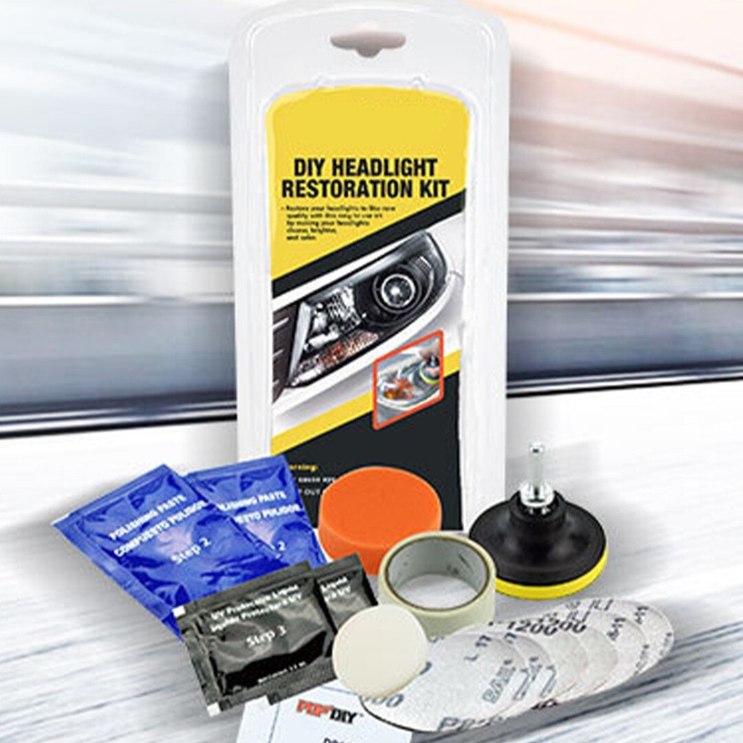 1set Car Headlight DIY Restoration Kit Auto Headlamps Scratches Repair Paste For Vehicle Cleaning Beauty Polishing Accessories