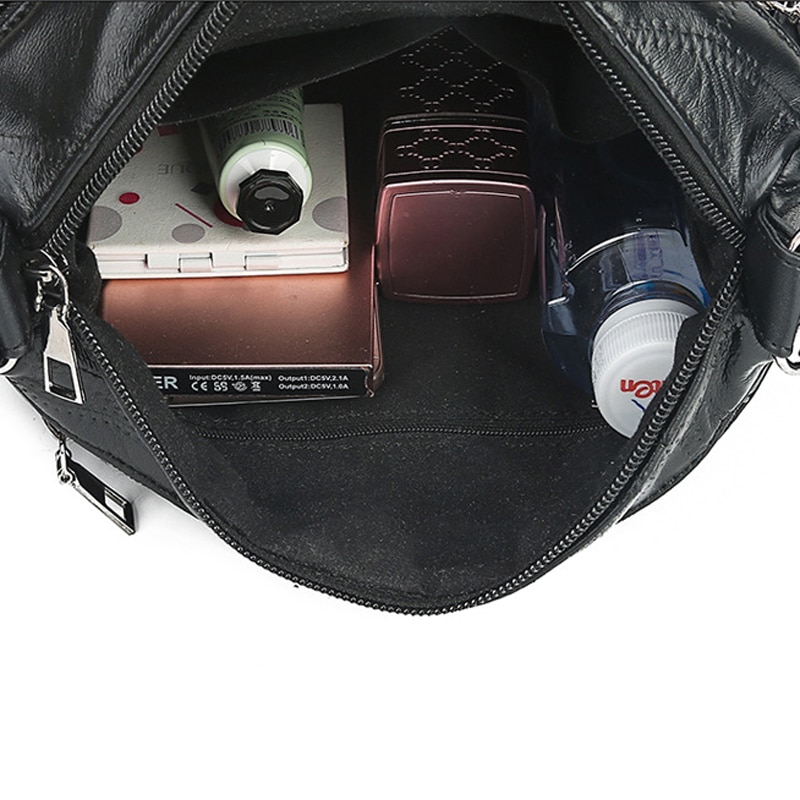 Femmes sac de messager dame épaule sac à bandoulière femme décontracté fermeture éclair en cuir PU sac à main Shopping sac à main maman