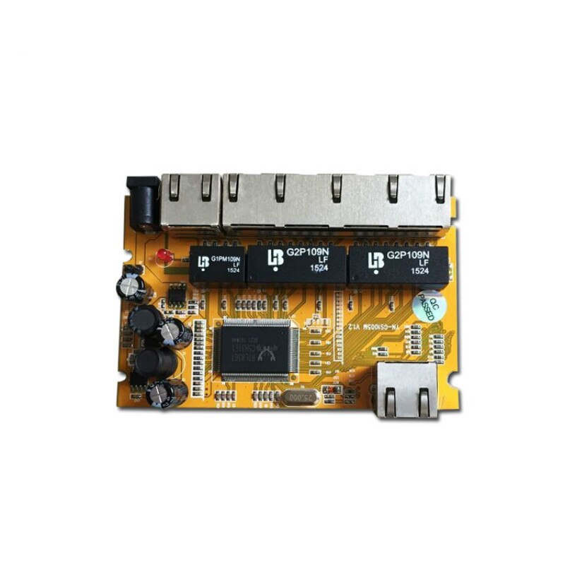 OEM/ODM 5 Port 10/100/1000M realtek chipset gigabit switch pcba Module network switch poe ethernet hub