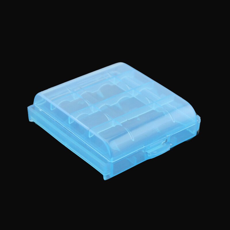 5- farbige kunststoff-aufbewahrungsbox für 10440 14500 aa -batterien: Blau