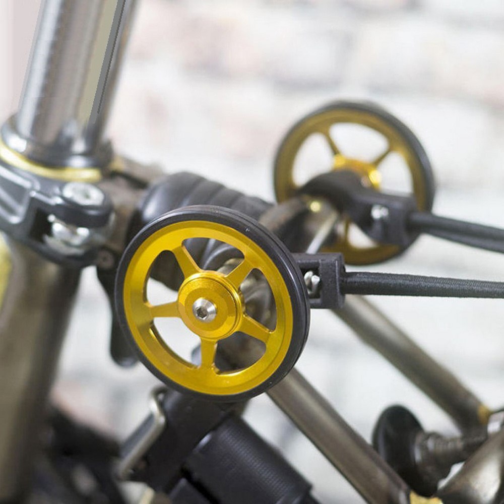 1 par cykel easywheel aluminiumslegering super letvægts lette hjul med titanium bolte til brompton cykeltilbehør