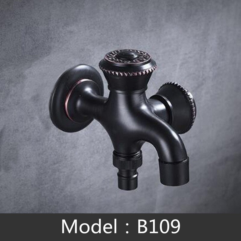 Variety Brass Lengthen Wall Mounted washing machine Bibcock Decorative Outdoor Garden Faucet one-in and two-out single cold Taps: B109