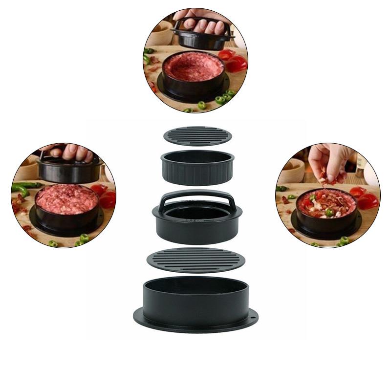 Hamburgare köttpress kök rund form hamburgerpress livsmedelsklassad abs nötkött grill hamburgerpress biffmaskin formverktyg