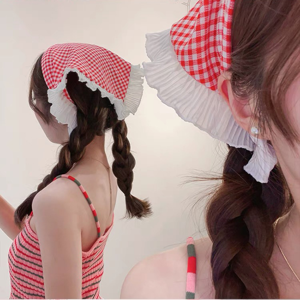 Franse Stijl Kant Driehoek Tulband Haarband Haar Hoepels Voor Vrouwen Zoete Haarversiering Hoofdband Haarband Mode Haaraccessoires