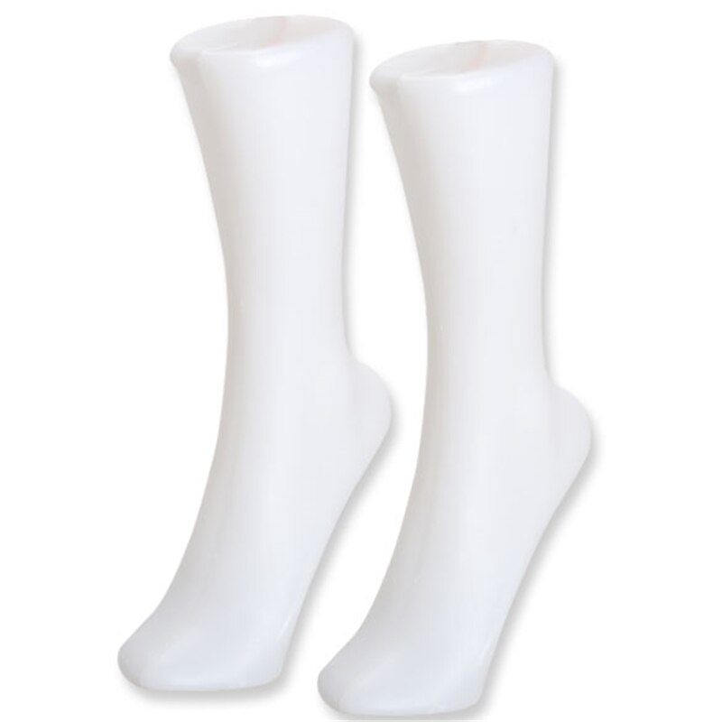 2Pcs Female Foot Sock Mannequin Display Mold Foot Mold Shoes Socks Feet Model Plastic Mannequin Foot Display For Socks