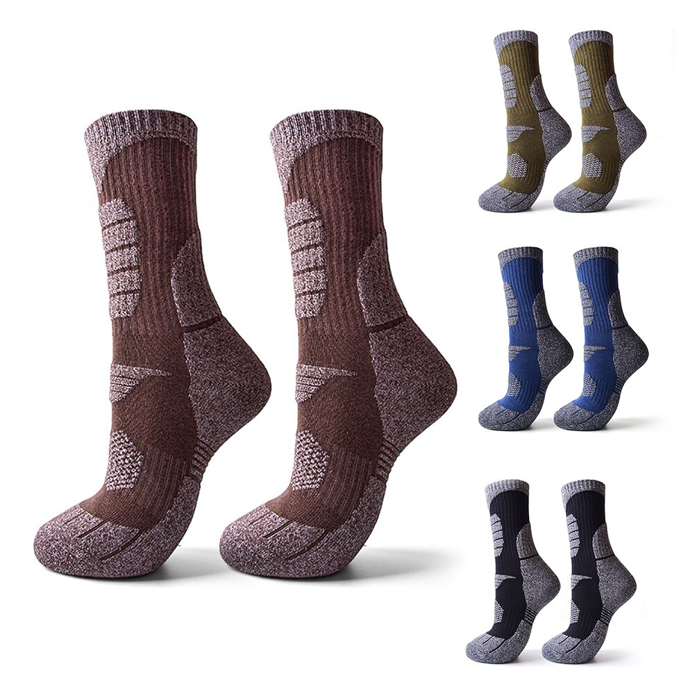 1 Pair Absorb Sweat Non Slip Mountaineering Outdoor Snowboard Winter Skiing Socks Middle Tube Soft Warm Sports Home Breathable